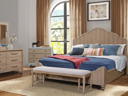Elegant Design Panel Bed With Transitional Casual Design