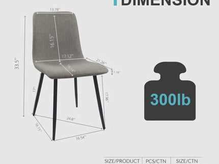 Modern Upholstered Dining Chairs With Cushion Seat And Sturdy Legs (Set of 4)