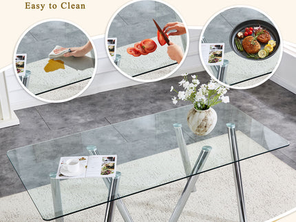 Dining Table With Transparent Surface