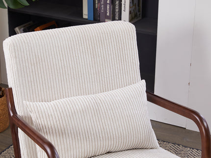 Accent Chair With Pillow And Wood Frame