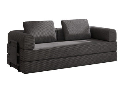 Convertible Sleeper Sofa Bed With Cylindrical Pillow, Fixed Shape Frame