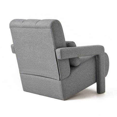 Modern Upholstered Accent Chair, Comfortable Fabric With A Pillow For Living Room