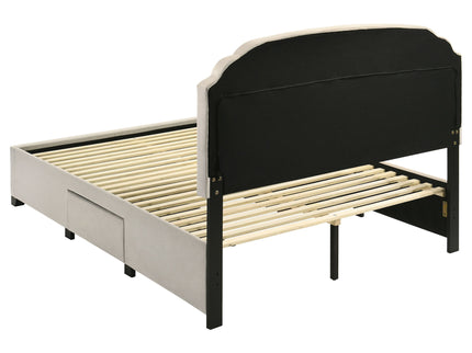 4 Drawer Upholstered Storage Bed With Button Tufting