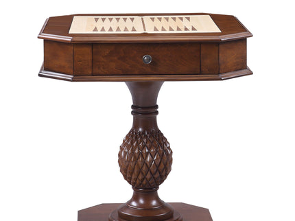 Bishop - Reversible Chess Checker Game Table With Game Tray (Chess Fingures Not Included) - Cherry