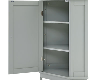 Bathroom Cabinet Triangle Corner Storage Cabinet With Adjustable Shelf Modern Style