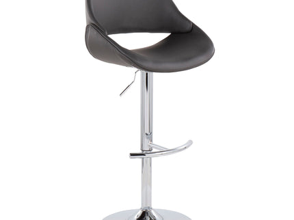 Fabrico - Contemporary Adjustable Bar Stool With Rounded T Footrest (Set of 2)