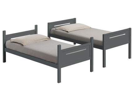Bunk Bed With Built In Ladder, Safety Guardrails And Angled Access Step