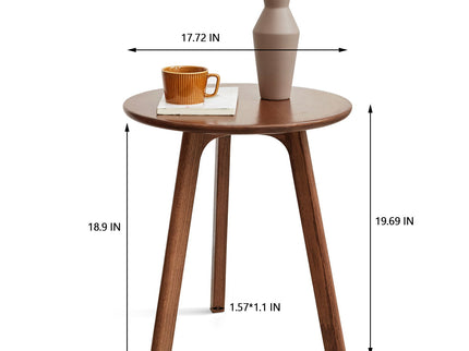 Round Small End Table, Side Table For Bedroom & Balcony