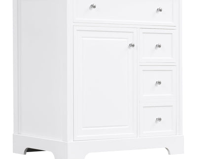 Bathroom Vanity With Sink Top, Cabinet With Door And 2 Drawers - White