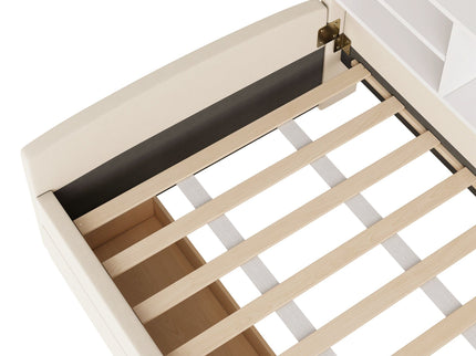 Luxurious Upholstered Platform Bed With Storage Drawers