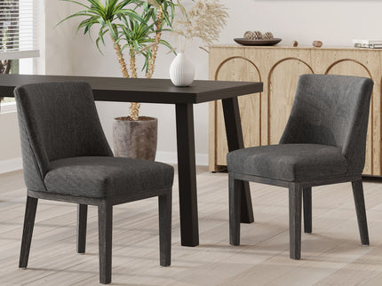 Modern Dining Chair With Durable Fabric Upholstery And Sturdy Wooden Frame (Set of 2)