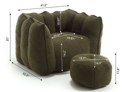 Soft Bean Bag Chair With High Resilient Foam