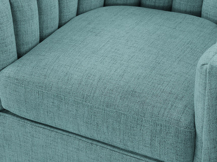 Solitude - Skirted Swivel Accent Chair With Hemp Like