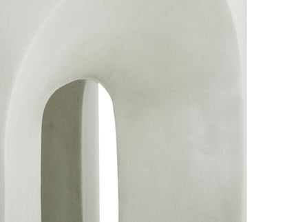 Outdoor Round Top Side Table / End Table, Living Room Accent Table - Antique White