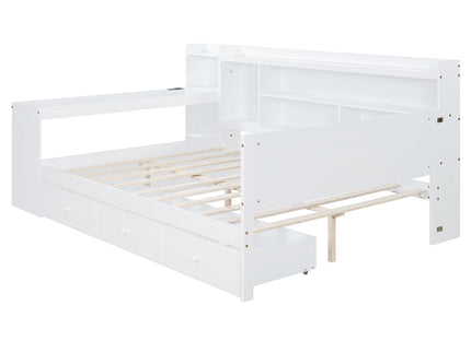 Daybed With 3 Drawers USB Ports And Desk