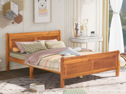 Platform Bed Frame Mattress Foundation Sleigh Bed With Headboard / Footboard / Wood Slat Suppor