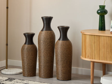 Classic And Neat Floor Vase, High Independent Flower Stand (Set of 3)