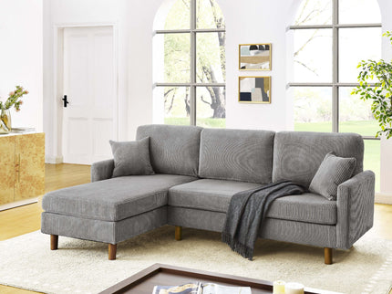 Upholstered Sectional With Toss Pillows