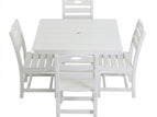 White / 5 Pc. Table, 4 Chairs