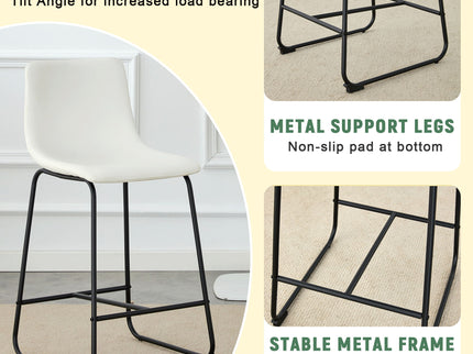 Retro Bar Chairs, Comfortable Stools (Set of 2)