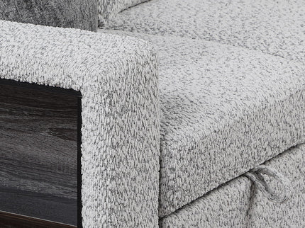 Giza - Modular Sectional Sofa With Sleeper, Storage, USB Charging - Gray