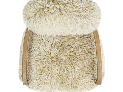 Enchante - New Zealand Sheepskin Accent Arm Chair - Taupe / Natural