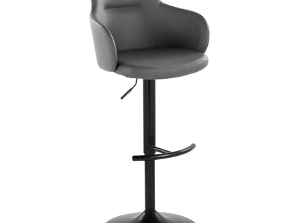 Boyne - Contemporary Adjustable Barstool With Swivel With Rounded T Footrest (Set of 2)