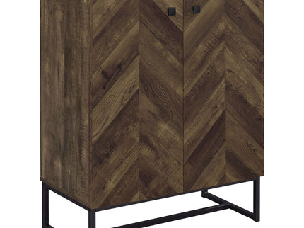 Sager - 4 Shelf Accent Cabinet - Oak