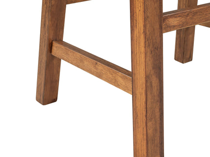 Rustic 3 Piece Stationary Kitchen Island Set With 2 Seatings, With 2 Open Shelves