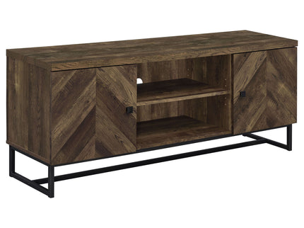 Chase - 2 Door Console With Herringbone Design - Oak
