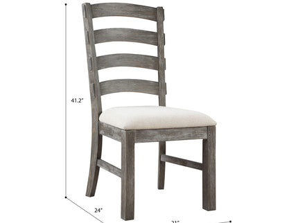 Upholstered Dining Chairs (Set of 2) - Brown - Wood