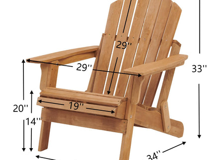 Oversize Outdoor Folding Adirondack Chair, Patio Chair For Garden