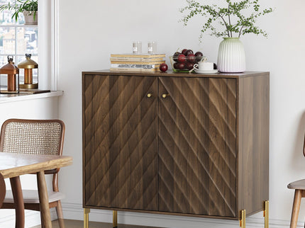 Sideboard Buffet With Storage For Living Room - Walnut
