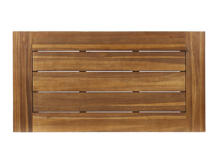 Carlisle - Industrial Coffee Table With And Slat Panel Design - Natural