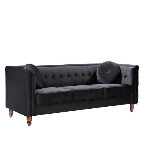 Chesterfield Sofa With Square Arms For Living Room