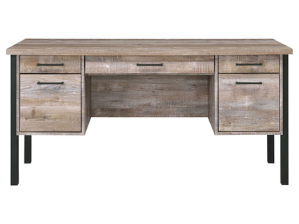 Azura - 4 Drawer Office Desk - Oak