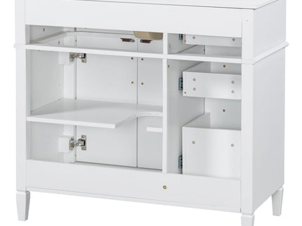 Bathroom Vanity With Sink, 4 Drawers, 2 Doors