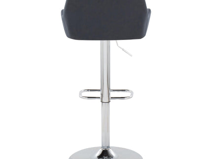Daniella - Contemporary Adjustable Barstool With Swivel With Rounded Rectangle Footrest (Set of 2)