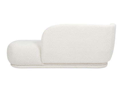 Aire - RAF Modern Rounded Chaise Lounge - Ivory White
