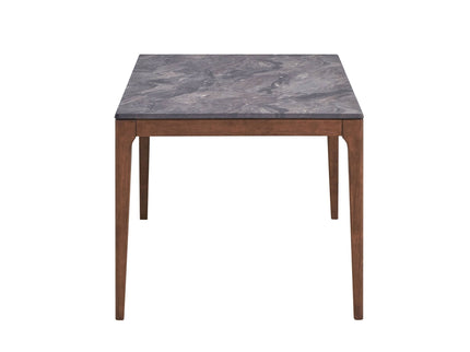 Bevis - Engineered Stone Top Dining Table - Walnut