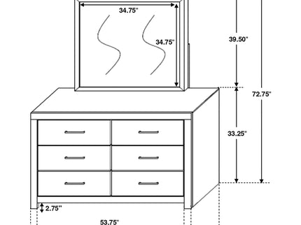 Sherwood - 6 Drawer Dresser With Mirror