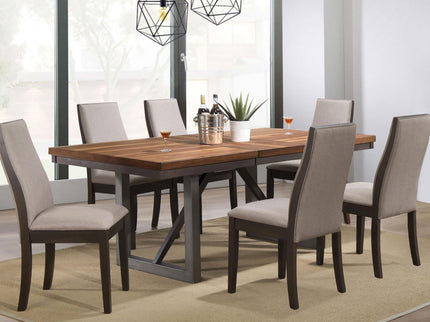 Upholstered Dining Chair (Set of 2) - Taupe / Brown