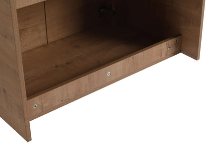 Wall Mounted Bathroom Vanity With Art Sink, 2 Storage Shelves, Soft Close Door
