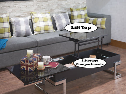 Calmam - High Gloss Coffee Table With Lift Top