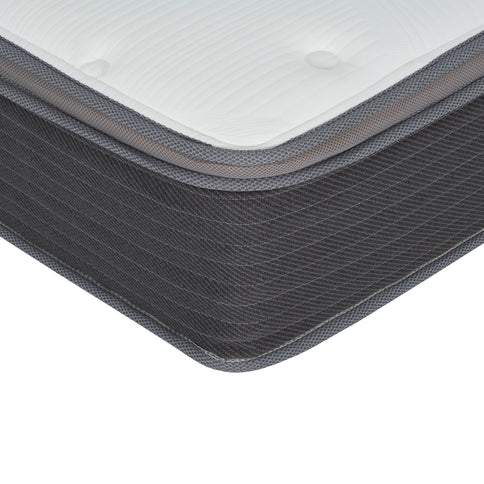 10" Full Size Hybrid Mattress In A Box, Gel Memory Foam Mattress Top With Pocket Coil Base - Gray / White