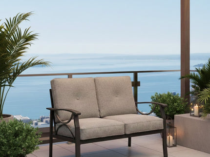 All-Weather Loveseat 2 Seats Sofa With Cushions
