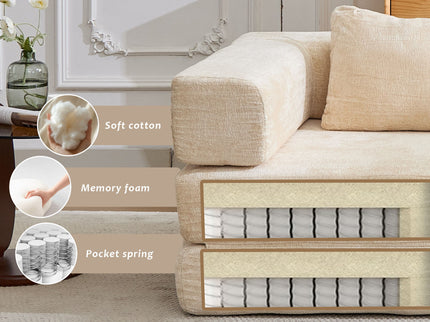 Convertible Floor Sofa Bed, Boneless Modular Sectional Sofa For Living Room