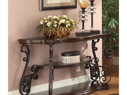Gretta - Merlot 2 Shelf Sofa Console Table - Brown