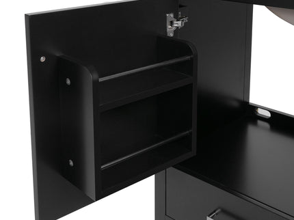 Bathroom Vanity With Sink, Soft Close Doors, Double Shelves & Divided Drawer