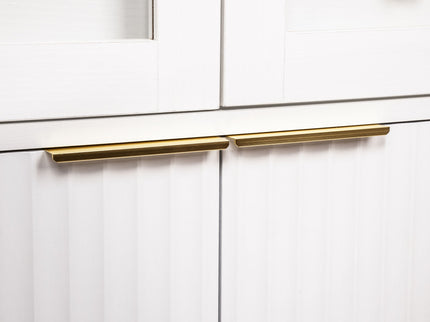 Fluted Tall Arched Pantry Cabinet With Adjustable Shelves, Glass Door & Hidden Drawer For Kitchen